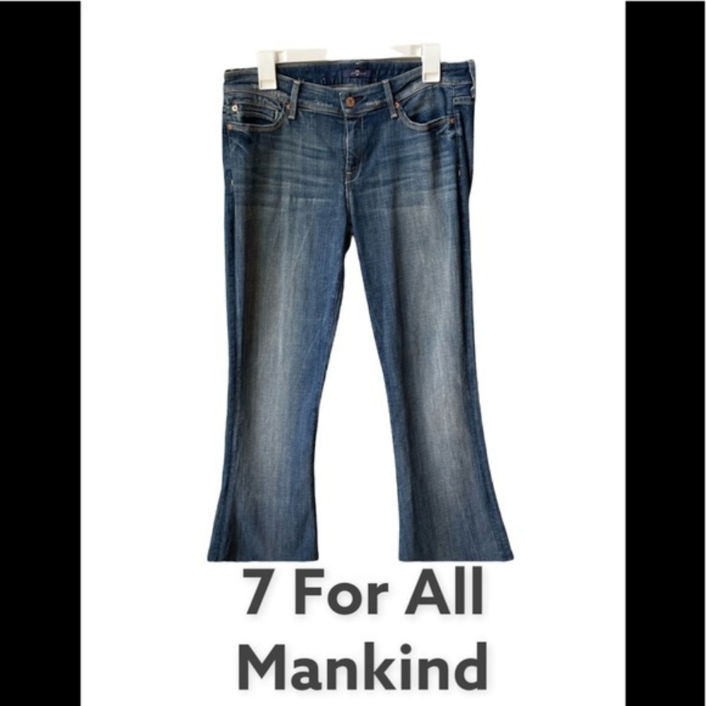7 For All Mankind Denim Blue Boot Cut Jeans
